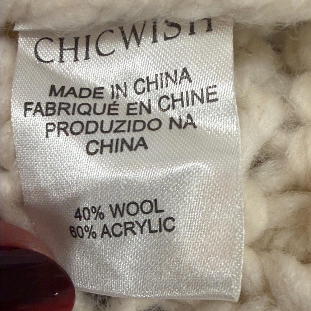 Chicwish Cream Textured Knit Cardigan - Picture 3 of 7